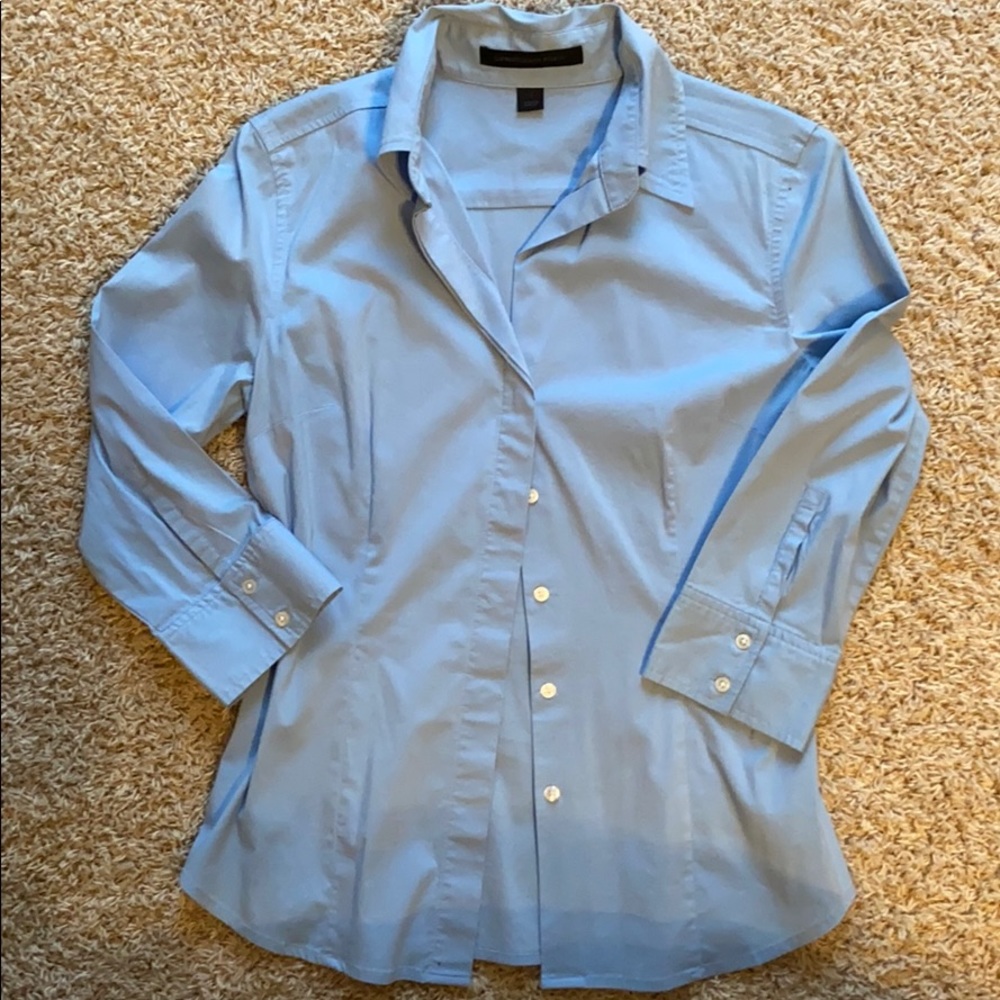 3/4 length button down